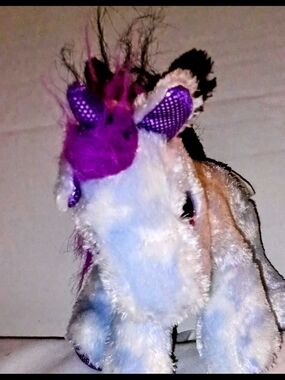 Plush Unicorn Stuffed Animal - White with Purple Accents